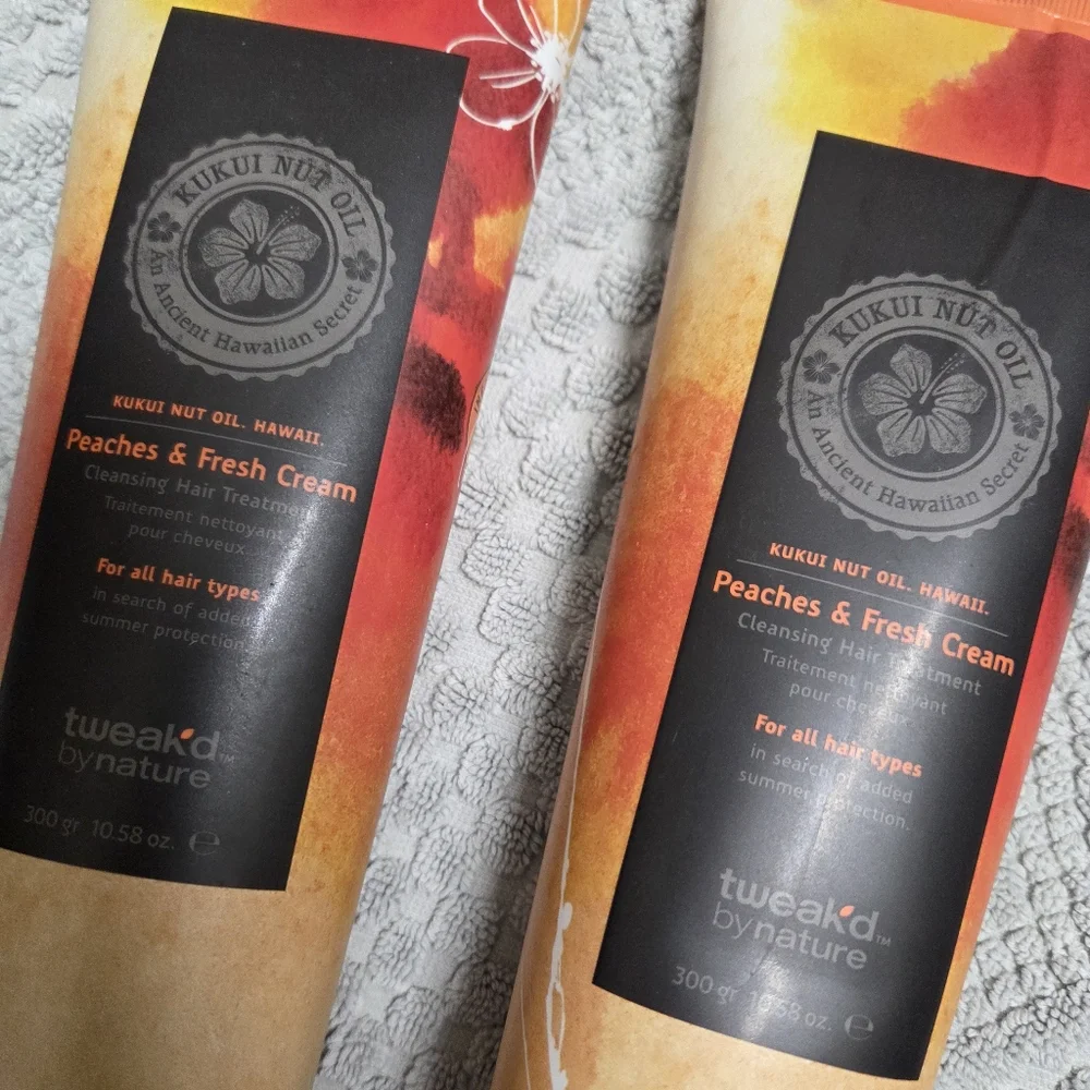 Peaches & Fresh Cream Hair Cleanser Treatment Bundle Tweak'd By Nature